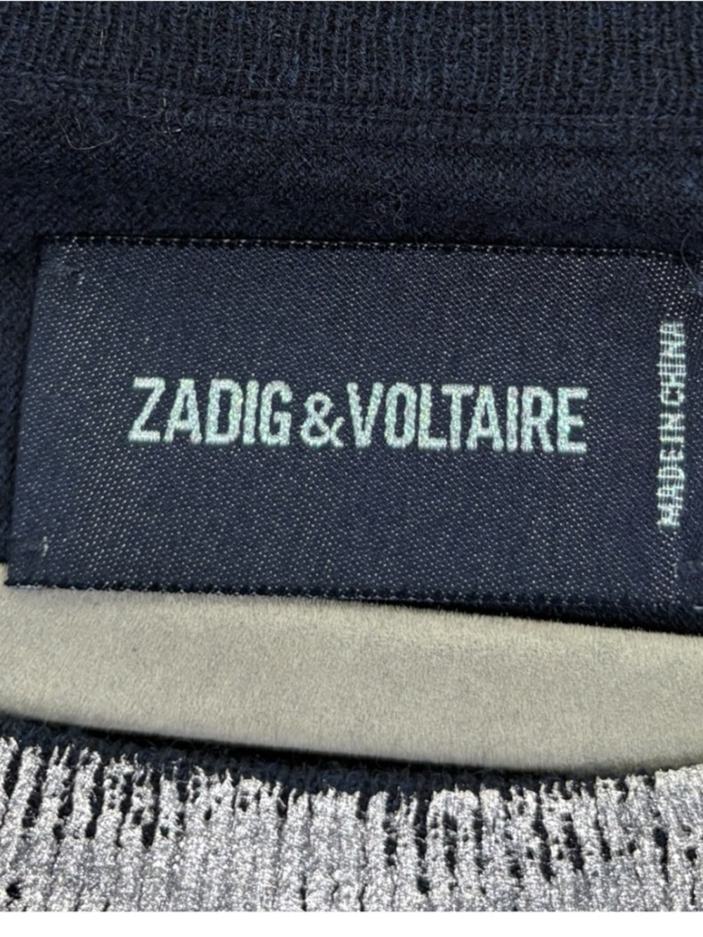 Zadig & Voltaire Anouk Foil Cashmere Blend Sweater Size XS - Picture 10 of 11